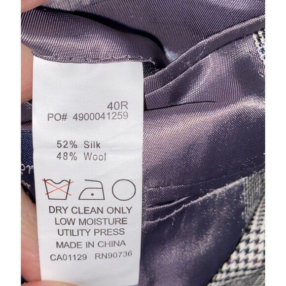 Ralph Lauren Wool and Silk Plaid Jacket Brown Black Size 40R - Picture 6 of 7